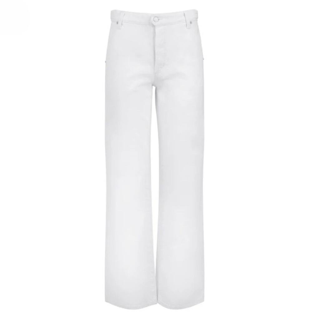 AG Adriano Goldschmied Hope White Bull Denim Utility Pant High Waisted Jean 28